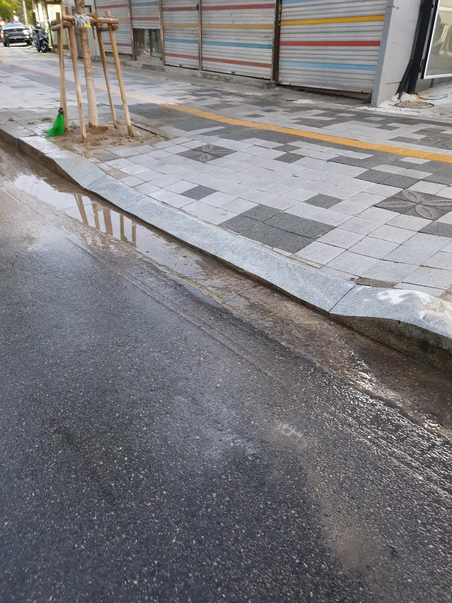 화성 도로 연석 블럭교체 시공 후